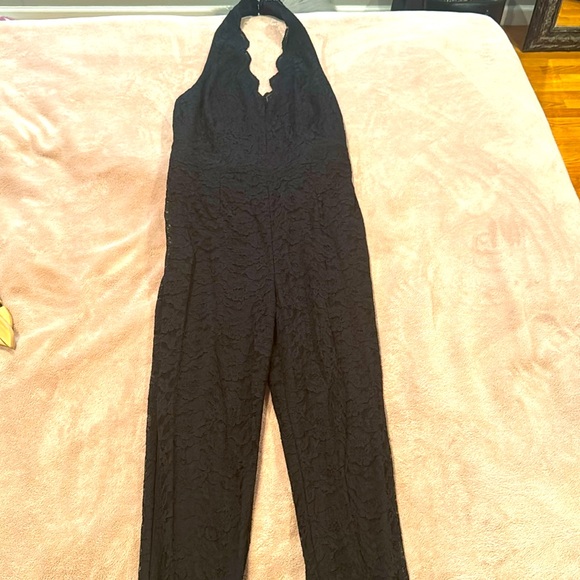Kardashian Kollection Pants - Black lace one piece